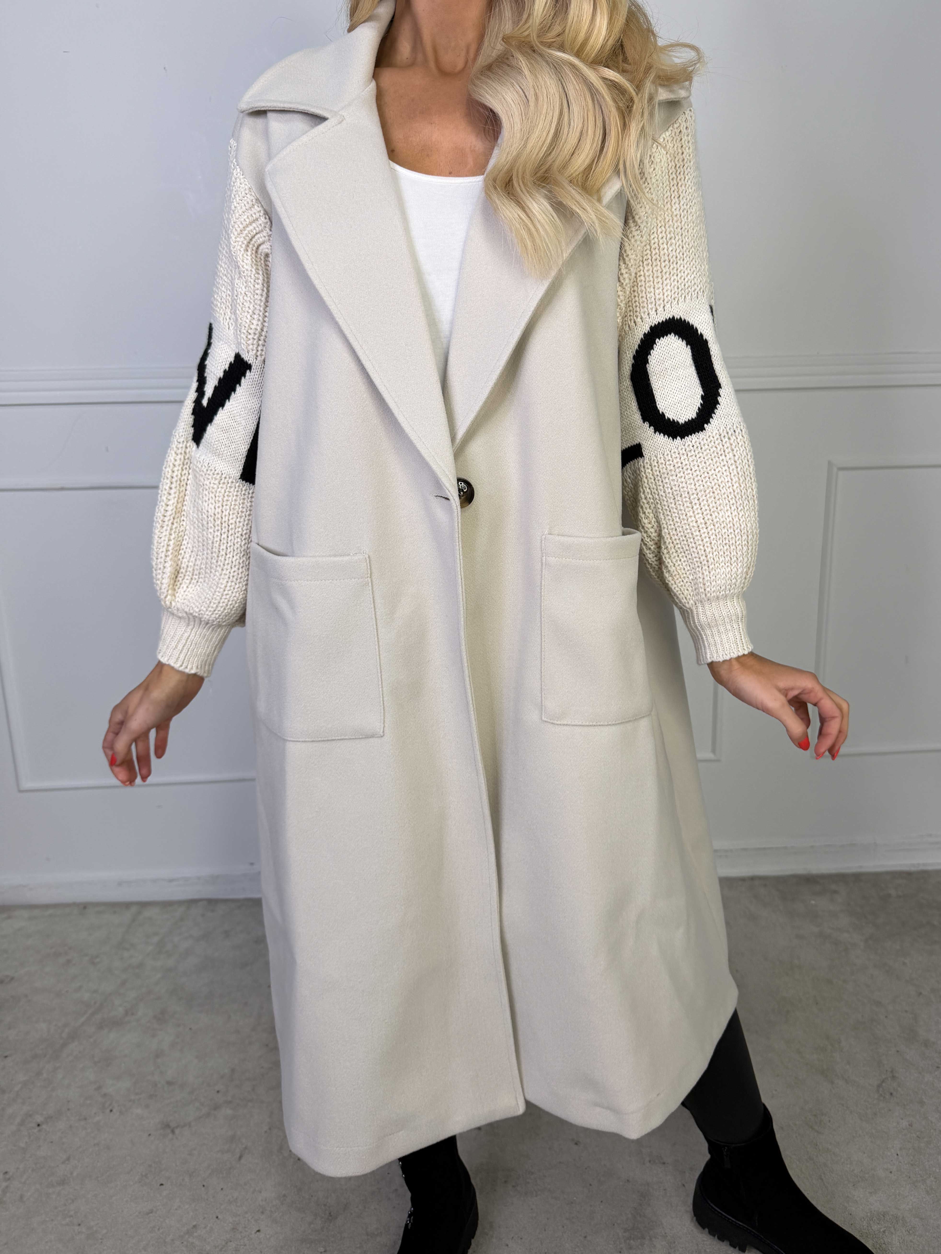 Debbie Midi - Fin kappa med stickade ärmar